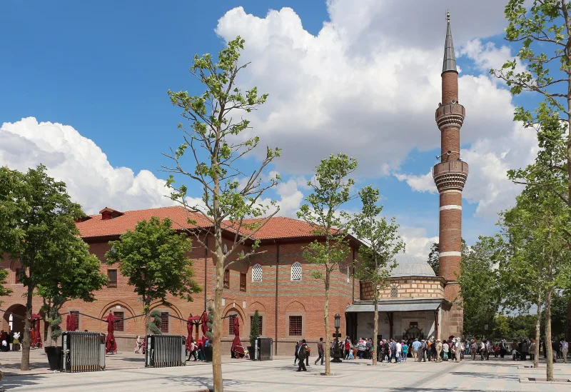 The Hacı Bayram Mosque in Ankara—a 15th-century shrine and türbe