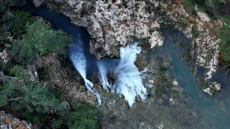 انتعاش شلال غوفر في أنطاليا مع هطول الأمطار