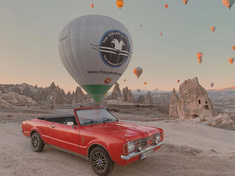 Passeio num descapotável vintage